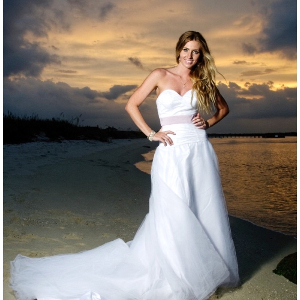 Corset back fitted wedding dress